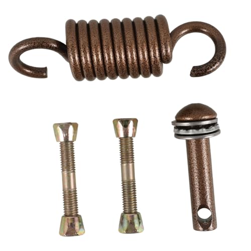 1set Heavy Duty Metal Hammock Swing Springs Hanging Chair Accessories for Porch Use Double Seat Spring Set - color: Coffee