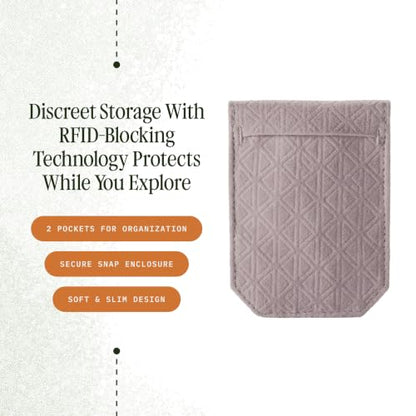 Eagle Creek Undercover RFID Hidden Pocket – Travel Security Pouch with RFID Blocking – Lightweight, Wear Under Clothing – Zippered Passport & Card Holder – Orchid - color: Orchid