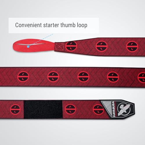 Hayabusa Marvel Hero Elite Mexican Style Boxing Hand Wraps for Men & Women - color: Deadpool
