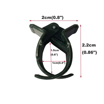 50 PCS Large Size Orchid Clips and Garden Support Clips Green (Not with Flower and Plant Spike)