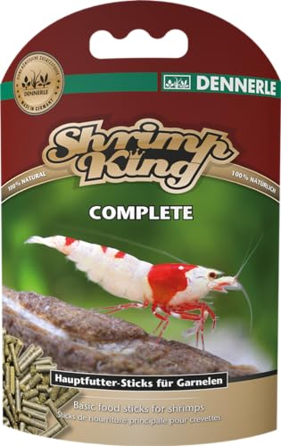 Dennerle Shrimp King Complete 1.587 oz (45g) - Premium Shrimp Food for Balanced, Healthy Growth, molting, colorfulness and Joy of Reproduction