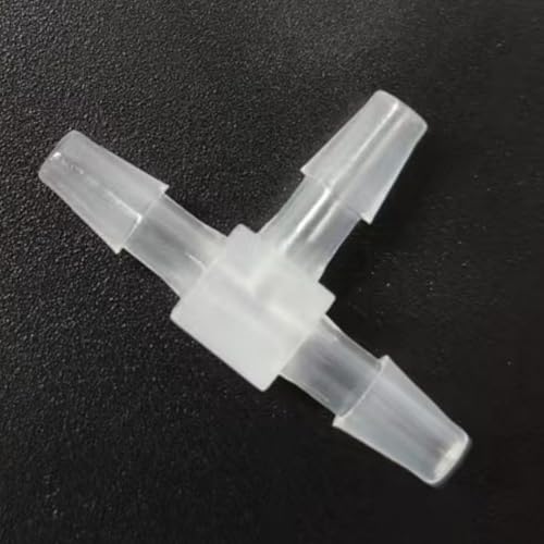 3 Way Tee Connector Equal Barbed T-Fitting 3 Way Hose Barb Adapter for Laboratory Biochemical Analytical Instruments Food Machinery Aquarium Equipment 100pc/pk (3.2mm 1/8'' Sq) - size: 3.2mm 1/8'' Sq