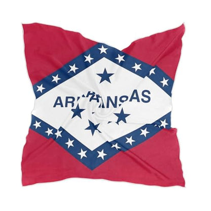 Women's Silk Scarf Square Satin Head Scarves Fashion Neck Scarf Hair Wraps Silk Bandana - color: Arkansas Flag