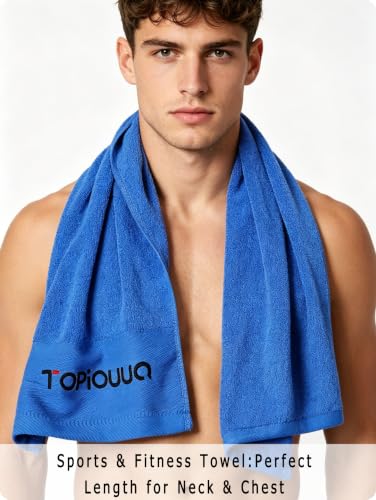 Unisex Sports Towels (Set of 2) Upgraded Version-Ultra-Soft Premium Quality100% Cotton Sweat-Absorbing Towels Ideal for Workouts, Workout Towels，Gym Towels Sessions, & Hiking Trips!