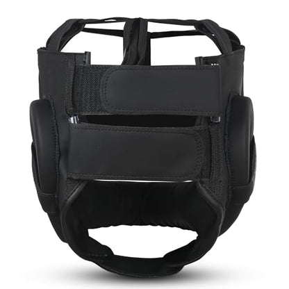 Full Face Boxing Headgear Boxing Sparring Men Women, a Complete Package for MMA and Kickboxing Trainees, Muay Thai Boxing Safety Head Guard - color: Dull-Black