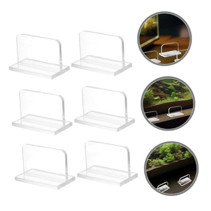 6pcs Aquarium Lid Handle Clear Acrylic Grip for Fish Tank Covers Replacement Parts for Aquariums Stable and Easy Installation and Reusable Fish Tank Supplies
