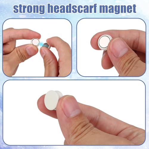 12pcs Strong Hijab Magnets, 0.54x0.26in Multi-Functional No-Snag Matte Round Pinless Hijab Magnets Clips for Women Scarf Shirt Veil Dress Clothes(12 Colors) - color: 12 Colors