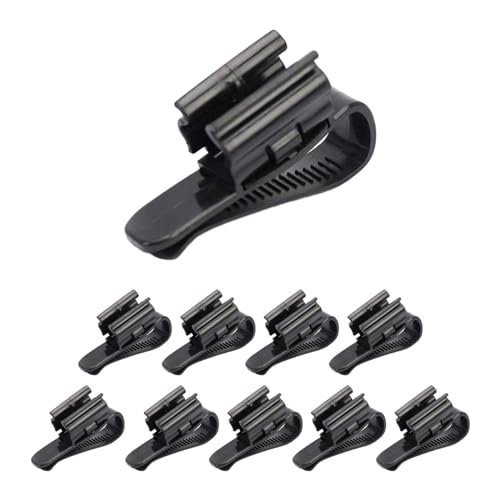 10 Pieces Fish Tank Water Pipe Mounting Clip Aquarium Tube Clamp for Diameter 8-16 mm Water Pipe, Black