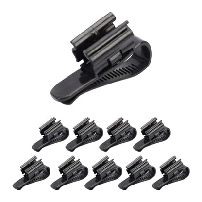 10 Pieces Fish Tank Water Pipe Mounting Clip Aquarium Tube Clamp for Diameter 8-16 mm Water Pipe, Black