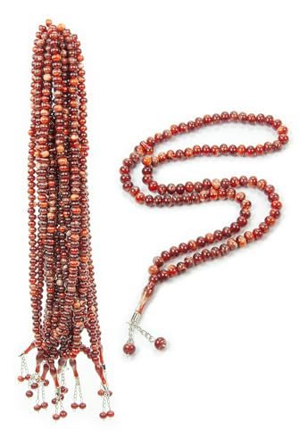 ihvan online, Tasbih Prayer Beads 99, Pack of 10, Muslim Prayer Bead, Islamic Rosary Bead, Dhikr, Tasbeeh Bulk, Misbaha, Masbaha, Tespih, Islamic Gift for Ramadan & Mawlid & Hajj Umrah - color: Brown