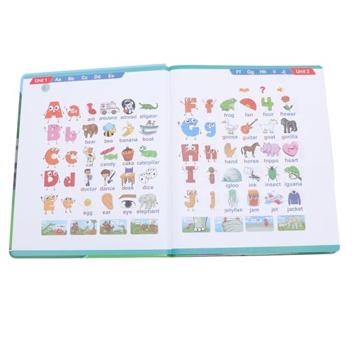 English Talking Learning Book, Interactive Electronic Book with 5 Level Curriculum System for Kids Ages 3 Plus