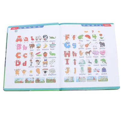 English Talking Learning Book, Interactive Electronic Book with 5 Level Curriculum System for Kids Ages 3 Plus