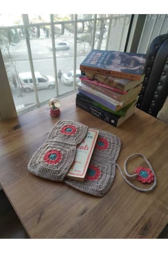 Handmade Crochet Book, Quran, Tablet Sleeve Bag Ecru Standard Size - Artisan Crafted Cotton Pouch for Protection and Style - Ecru, Standart