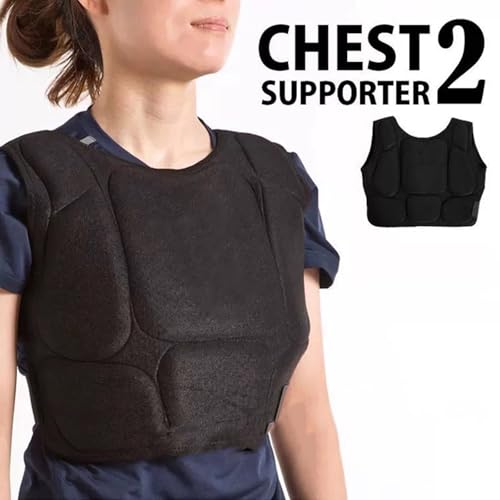 Martial Arts Chest Guard Heavy Duty Foam Padding Body Protector Fit for Adult Sparring Shock Absorbing Karate Taekwondo Gear Adjustable Straps Ventilated Polyester - size: Medium