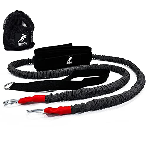 Kbands Speed Reactive Stretch Cord - Adjustable Belt, Anchor Strap, Dual Resistance Cord, Overspeed Accelerator, Vertical FX - size: Waist Size 32 - 39"