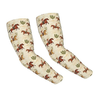 Arm Sleeves Outdoor Garden Sports Cooling Sun Sleeve for Women Men Farm - color: Cowboy