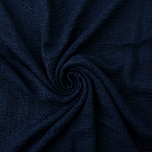 EVQ Soft Cotton Hemp Scarf Wrap Long Hijab Scarves for Women - color: Dark Brown+dark Grey+navy Blue