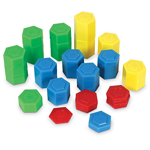 Learning Resources Hexagram Weights - Set of 54 Pieces, Ages 8+, Math Manipulatives for Kids, Teacher Supplies, Back to School, Classroom Must Haves