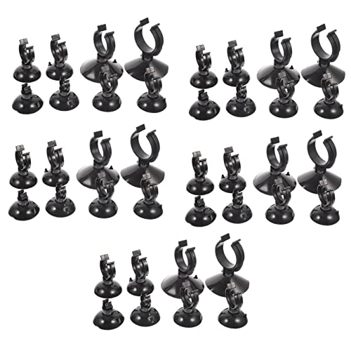 Ciieeo 40Pcs Aquarium Suction Cup Clips Clamps for Fish Tank Tubing Holder Easy Install Clean Surfaces for Airline and Hose Management