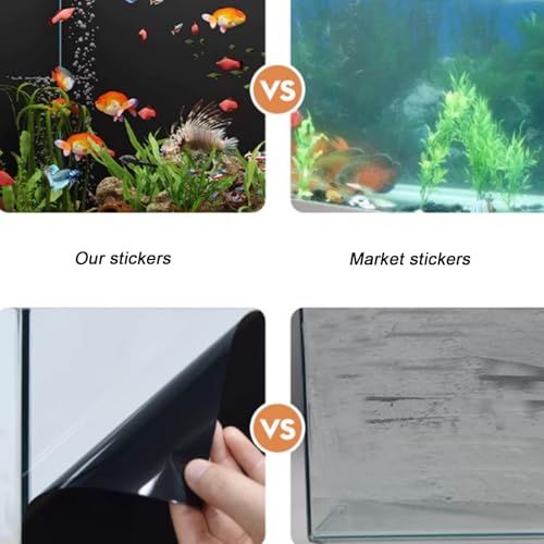 Aquarium Background Film, Removable Decorative Sticker for Fish Tank Walls, Waterproof Poster for Freshwater and Saltwater Tanks,200x50cm - size: 200x50cm