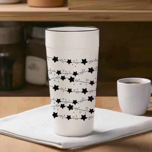arricraft 10 Sheets Black and White Geometric Patterns UV DTF Cup Wrap for 16OZ Glass, Hearts Stars Flowers Rub on Decals PVC Transfer Stickers for DIY Cups Window Home Printing Decoration 24x11cm - style: Hearts Stars Flowers Theme