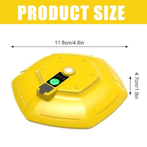 Floating and Rechargeable Bait Bucket Aerator, IPX7 Waterproof with Magnetic Charging,Magnetic Type-C Charging, Ultra-Quiet 3000mAh Battery,Suitable for Live Bait Buckets & Fish Tanks (5–30 Gallons)