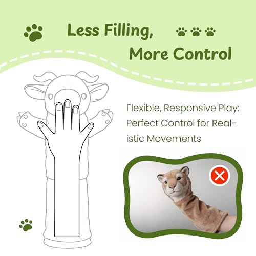 Cat Wrestling Glove, 22 inch Cat Puppet Wrestler with 3 Catnip Pouches & 3 Layer Resistant Protection, Interactive Cat Toy with Removable Bell for Boredom Relief & Mental Stimulation, Goat - color: Goat