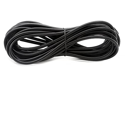 25 Feet 3/16 Inch Standard Aquarium Silicone Airline Tubing | With Air Stones, Check Valves, Suction Cups and Connectors For Fish Tank, Hydroponics (Black) - color: Black