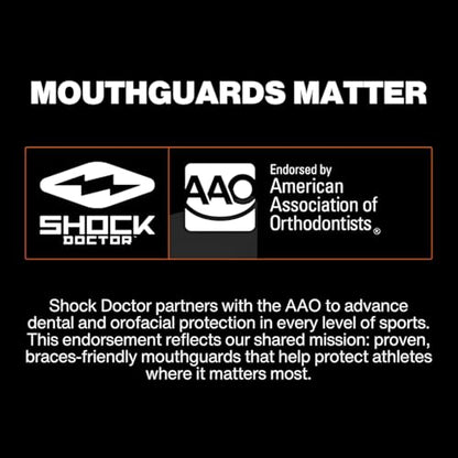 Double Braces Strapless Mouth Guard, Blue, Adult - color: Blue, size: Adult: 12+ yrs