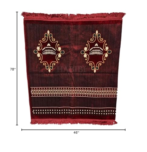 4 people extra large size Beautiful design Soft Extremely beautiful quality prayer mat.by Saffa.made in Turkey- Length:78 inches Width: 46 inches{approximate}