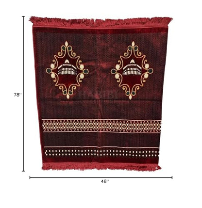 4 people extra large size Beautiful design Soft Extremely beautiful quality prayer mat.by Saffa.made in Turkey- Length:78 inches Width: 46 inches{approximate}
