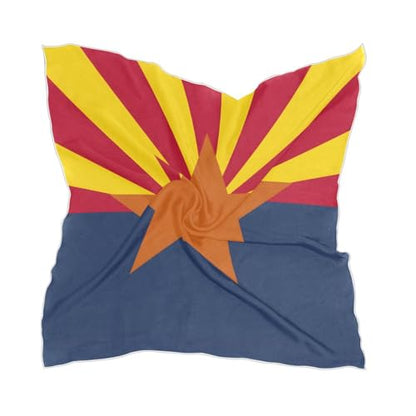 Women's Silk Scarf Square Satin Head Scarves Fashion Neck Scarf Hair Wraps Silk Bandana - color: Arizona Flag