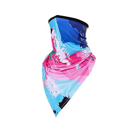 Women UPF 50+ Face Mask Sun Protection Fashion Colorful Neck Gaiter Scarf - color: Fcm-09