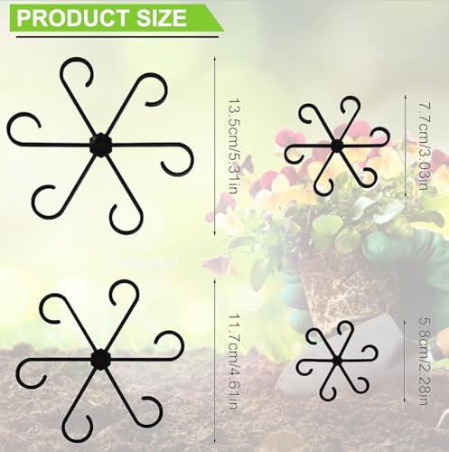Reusable Plant Stem Supports for Indoor Plants - 4 Sizes, Durable Plastic Holders Easy Clip Hooks Growth Accessories for Climbing Plants Like Monstera Pothos and Vines