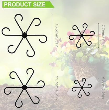 Reusable Plant Stem Supports for Indoor Plants - 4 Sizes, Durable Plastic Holders Easy Clip Hooks Growth Accessories for Climbing Plants Like Monstera Pothos and Vines
