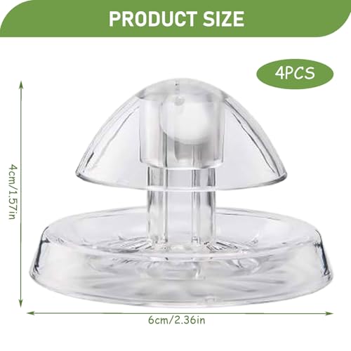 4Pcs Snail Trap 2.36x2.36in Clear White Plastic Aquarium Snail Trap Catch Box for Aquarium Fish Tank Accessories