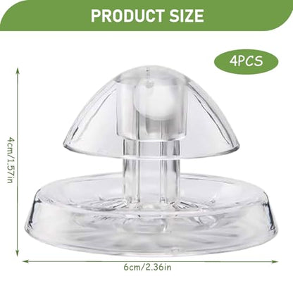 4Pcs Snail Trap 2.36x2.36in Clear White Plastic Aquarium Snail Trap Catch Box for Aquarium Fish Tank Accessories