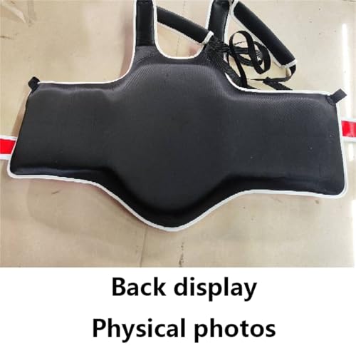 Padded Muay Thai Chest Protector Boxing, Taekwondo MMA Martial Arts Kickboxing Karate Sparring Body Guard Training - color: Red Set, size: Small