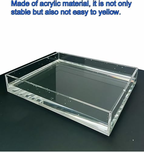 5MM/0.2In Thickness Acrylic Display Cabinet, Shallow Water Tank, Portable Food and Cosmetics Storage Box, Transparent Acrylic Floating Photography Props Shooting Tray