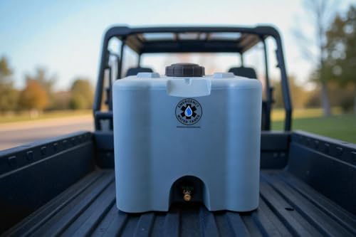 30 Gallon Stackable Emergency Water Storage Tank – Heavy-Duty Water Barrel for Long-Term Drinking Water or Preparedness - color: Blue