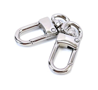 10 Pcs Silver Classic Swivel Lobster Clasps | Premium Zinc Alloy Heavy-Duty Construction Secure Spring Closure 360° Smooth Rotation DIY Craft & Repairs - color: Silver