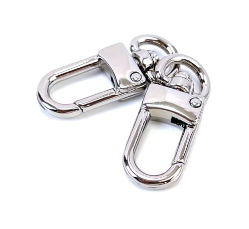 10 Pcs Silver Classic Swivel Lobster Clasps | Premium Zinc Alloy Heavy-Duty Construction Secure Spring Closure 360° Smooth Rotation DIY Craft & Repairs - color: Silver