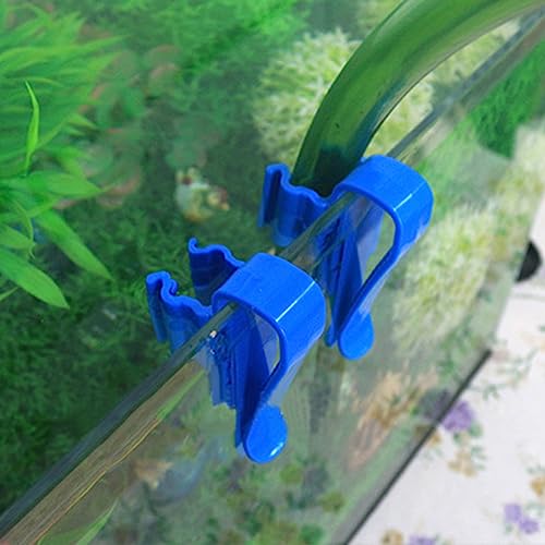 2 Pack Fish for Tank Mounting Clip Water Pipe Hose Holder Multifunction Adjustable Clamp for 0.31""-0.62"" Dia Tub Aquarium Tube Holder, Black - size: Black