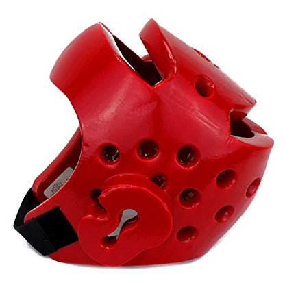 AAMA Taekwondo and Karate Sparring Foam Head Guard - color: RED, size: X-Large