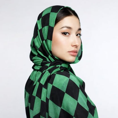 Stylish Premium Modal Viscose Hijabs for Women - color: Tanjiro Anime Print