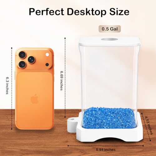 0.5 Gallon Betta Fish Tank Aquarium Starter Kit with Light and Lid(White) | Premium Acrylic Aquarium with Light and Lid, Crystal Clear Starter Kit for Betta Fish, Shrimp, Snails and Small Fish - color: White, size: 0.5 Gallon