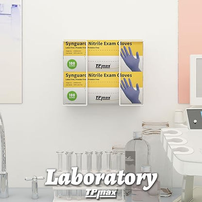 XL Gloves Box Facial Tissue Box Holder,Wire Rack Dispenser for Gloves,Tissues Paper Towels Organizer - Mounting Accessories Included - Holds up to 2 Boxes - Perfect for Lab, Food Service and Home - size: Double