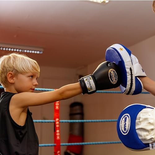 Kids Boxing Gloves for 3-10 Years 4 oz Youth Boxing Gloves Junior Punching Gloves MMA Muay Thai Boys and Girls Training Gloves - color: Black/White