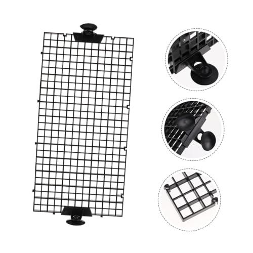 BESPORTBLE 1set Aquarium Divider Isolation Board Transparent Panels Cups for Fish Tank Separation Promotes Peaceful Environment Easy to Install Fits All - color: Black