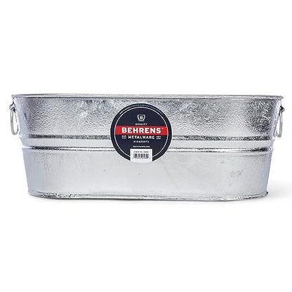 Behrens 0-OV 5-1/2-Gallon Oval Steel Tub - size: 5-1/2-Gallon